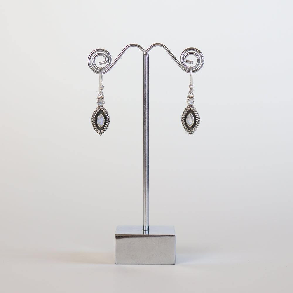 Moonstone Silver Earrings