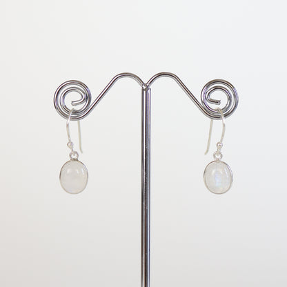 Moonstone Silver Earrings