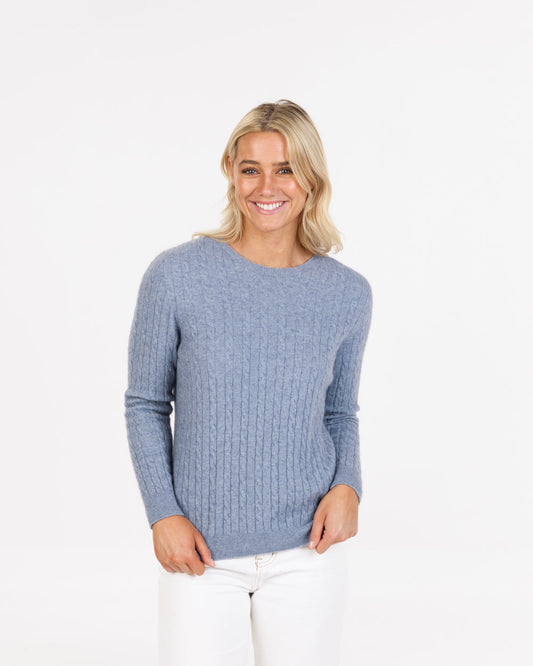 Classic Possum Merino Cable Sweater