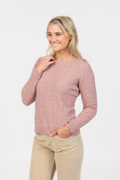 Classic Possum Merino Cable Sweater