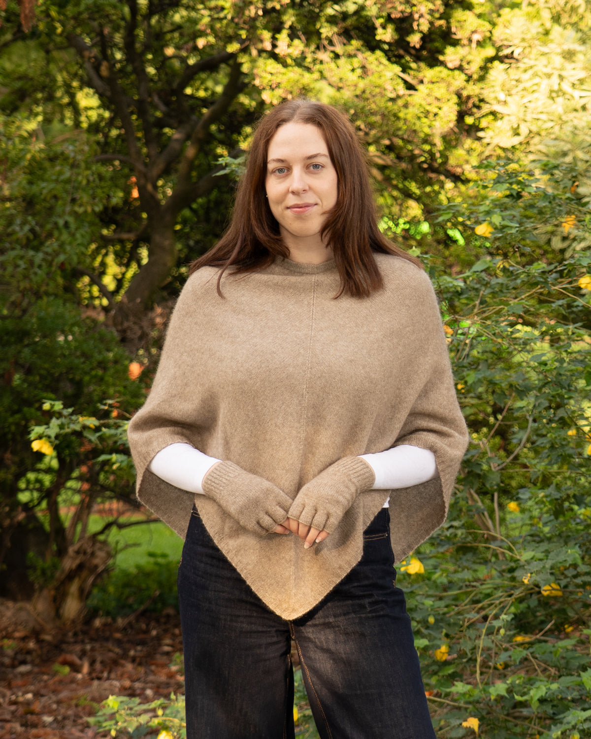 Poncho Possum Merino Classic Natural