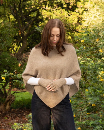 Poncho Possum Merino Classic Natural