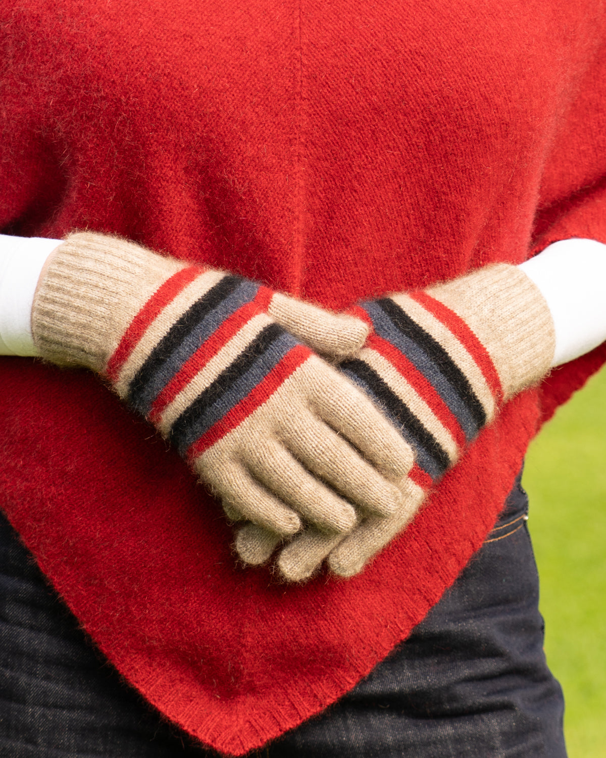 Gloves Possum Merino Striped (mixed)