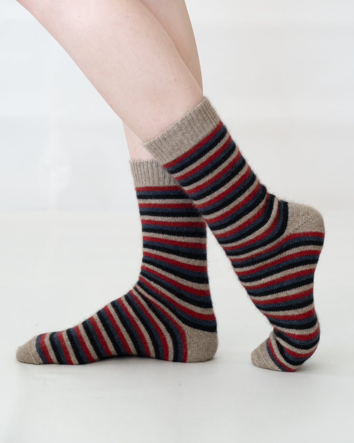 Sock Possum Merino Stripe Natural