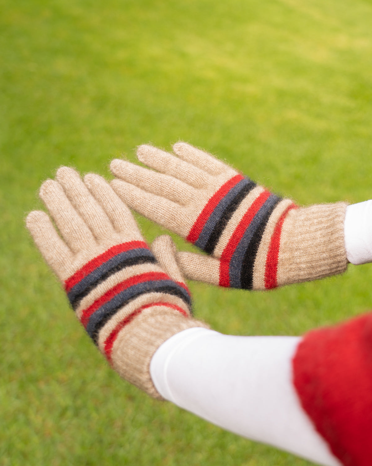 Gloves Possum Merino Striped (mixed)