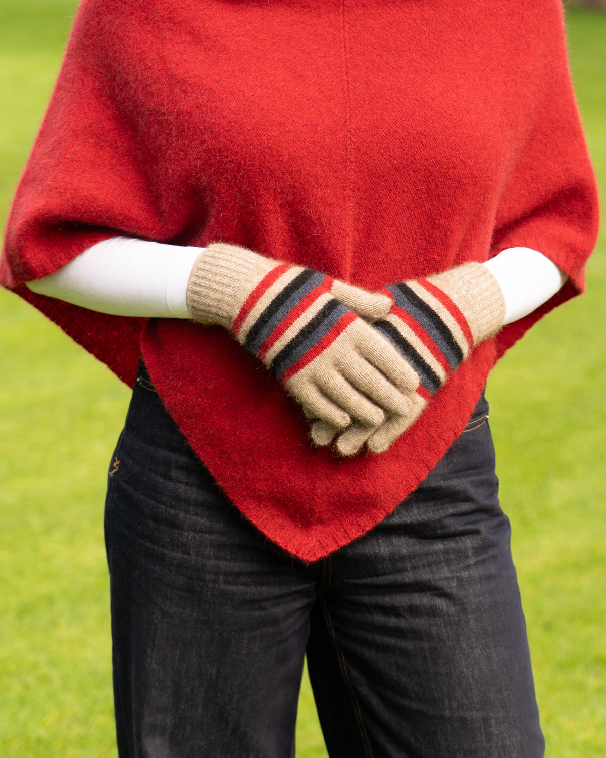 Gloves Possum Merino Striped (mixed)