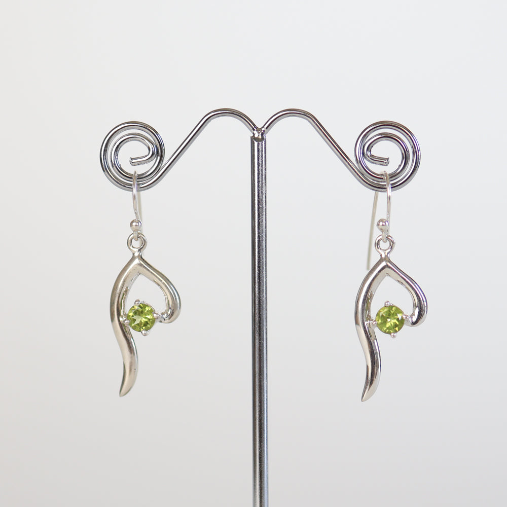 Peridot Silver Earrings
