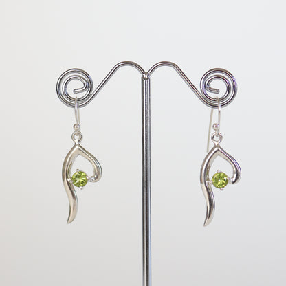 Peridot Silver Earrings