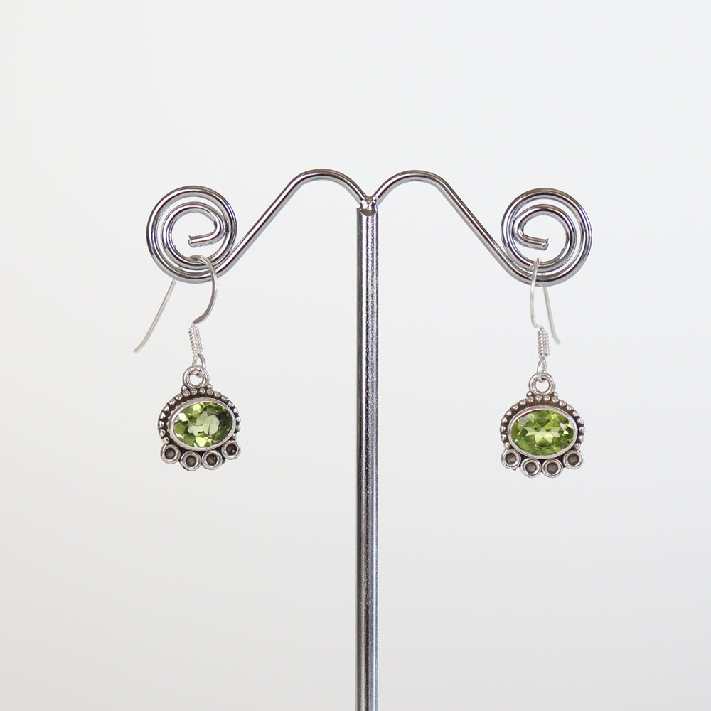 Peridot Silver Earrings