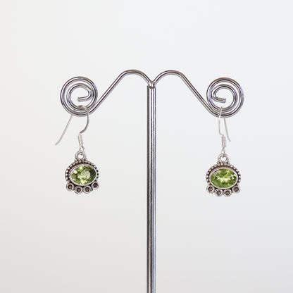 Peridot Silver Earrings