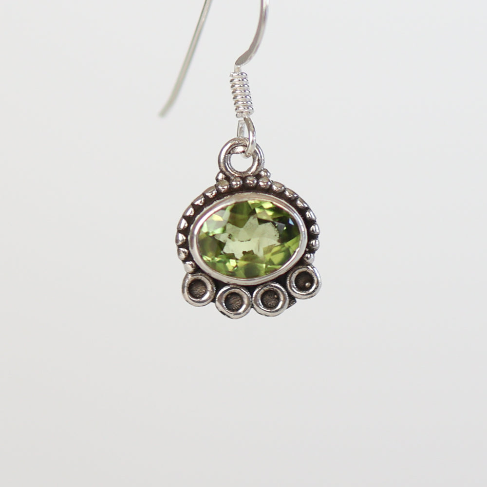 Peridot Silver Earrings