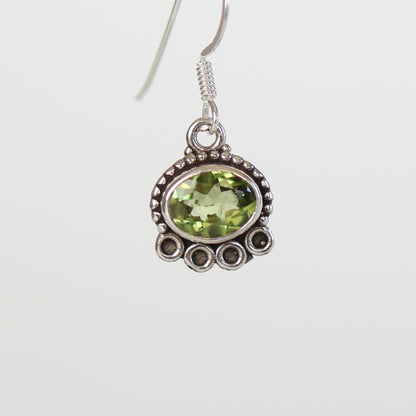 Peridot Silver Earrings