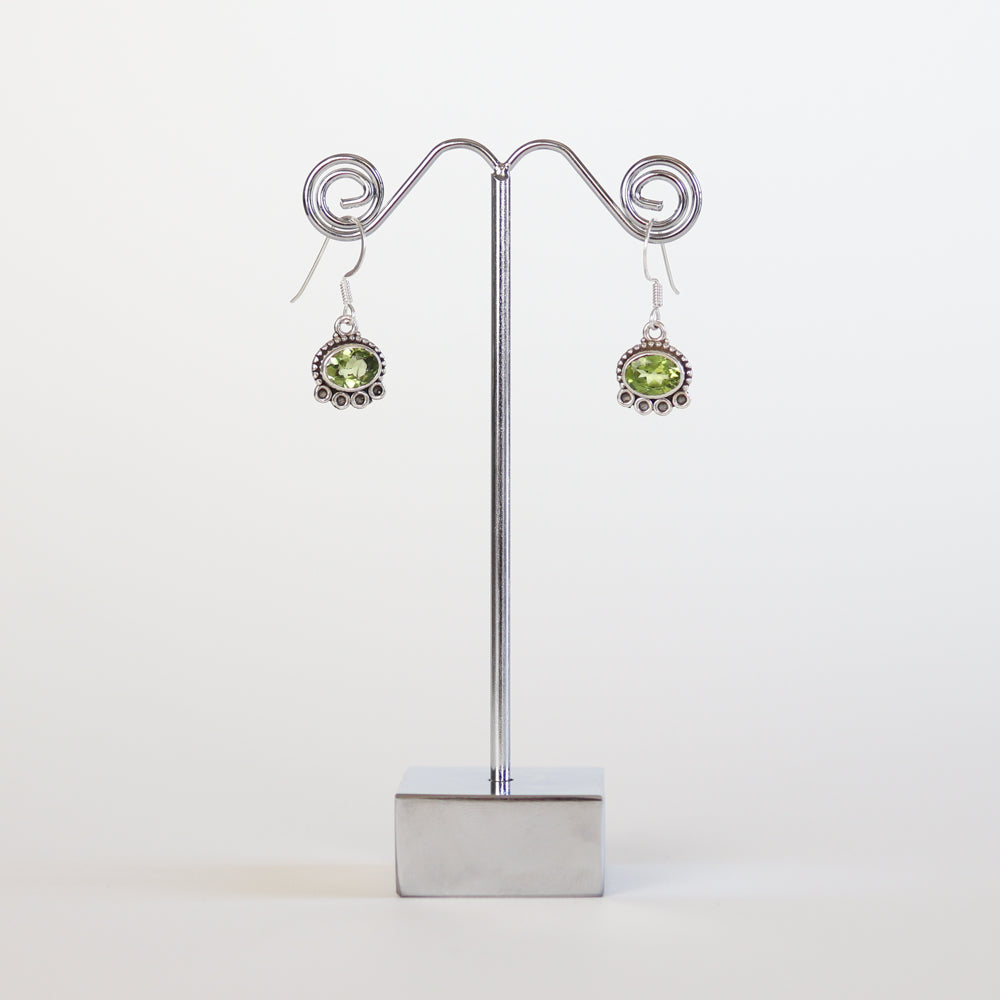Peridot Silver Earrings