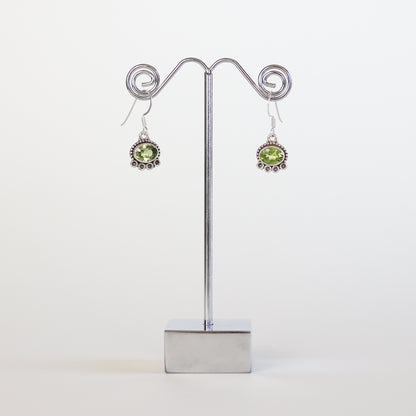 Peridot Silver Earrings