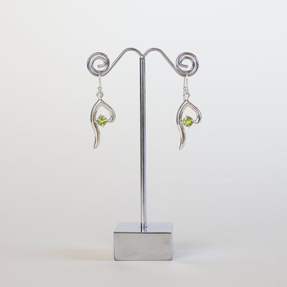Peridot Silver Earrings