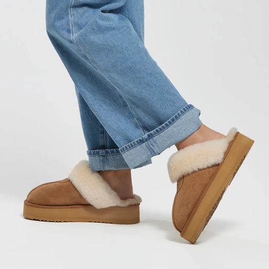 UGG Platform Scuffs Chestnut