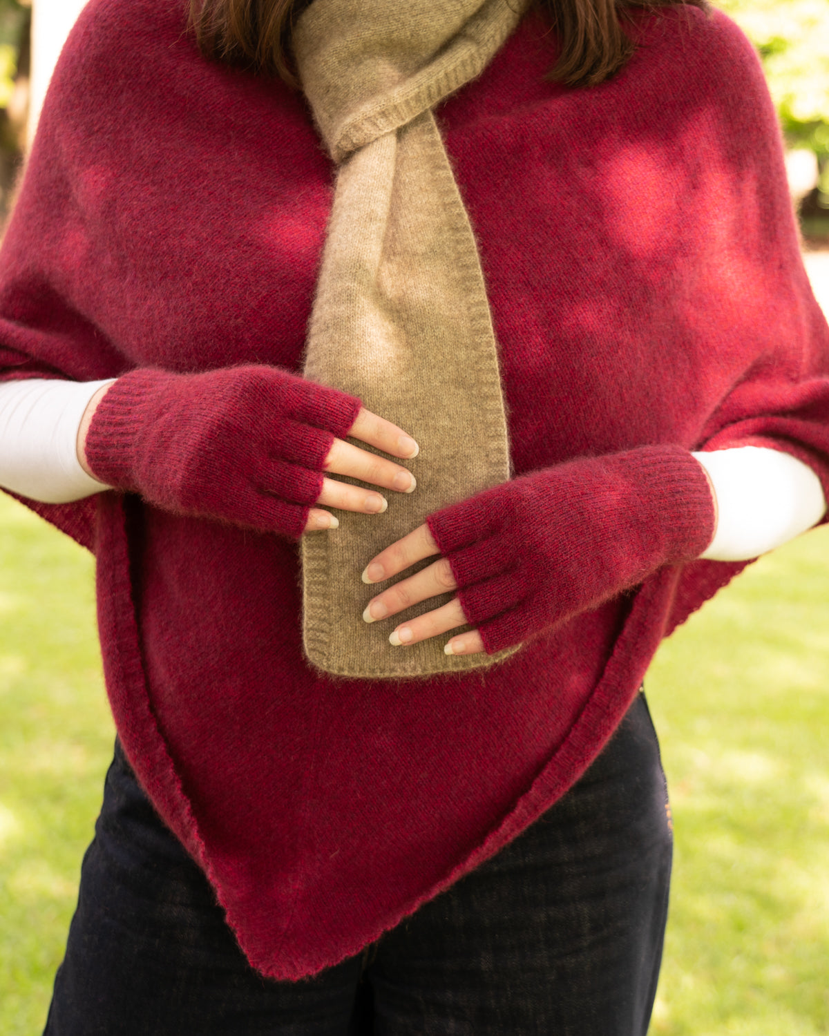 Gloves Fingerless Possum Merino