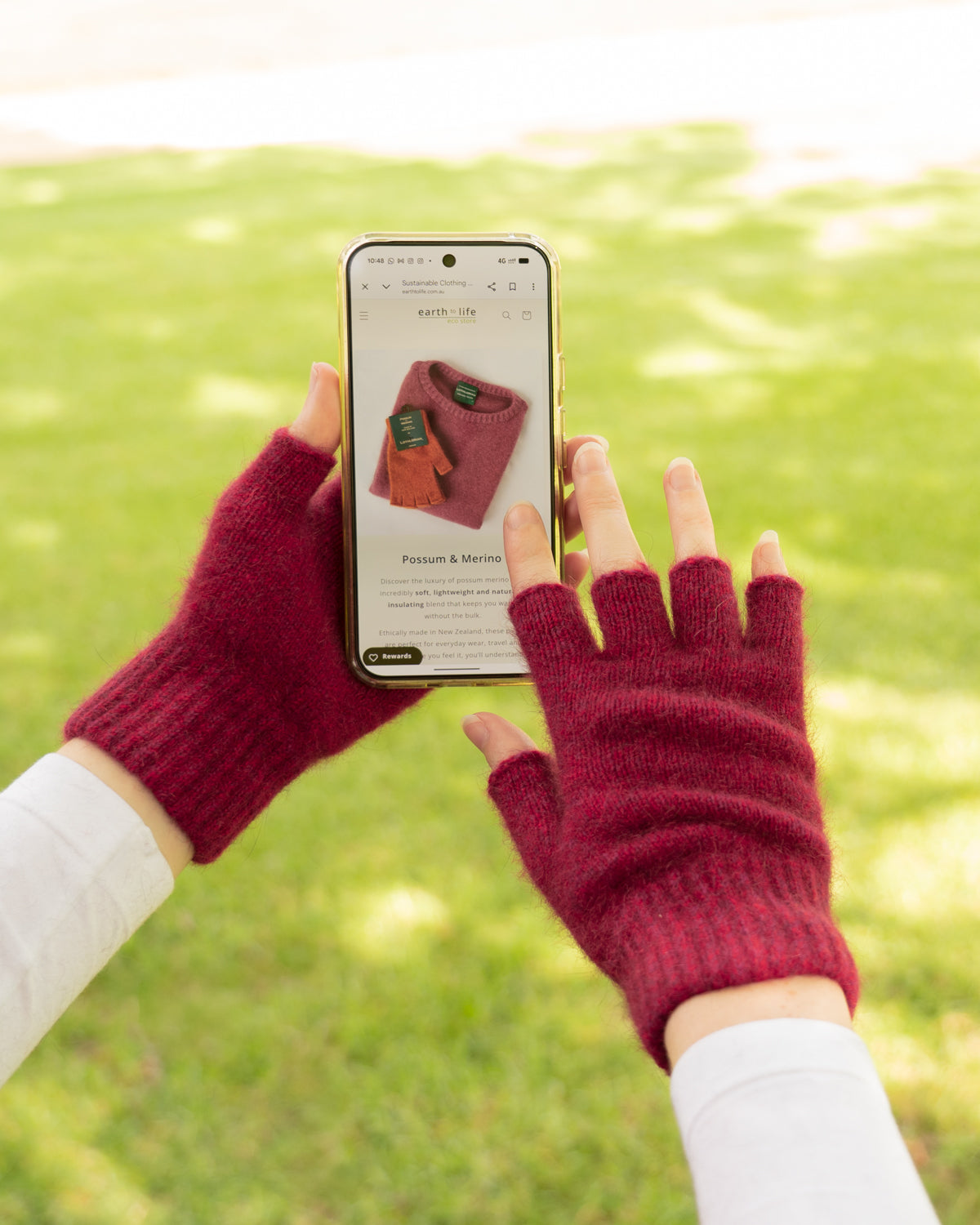 Gloves Fingerless Possum Merino