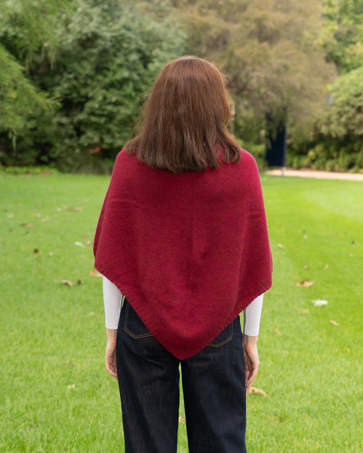Poncho Possum Merino Classic Raspberry
