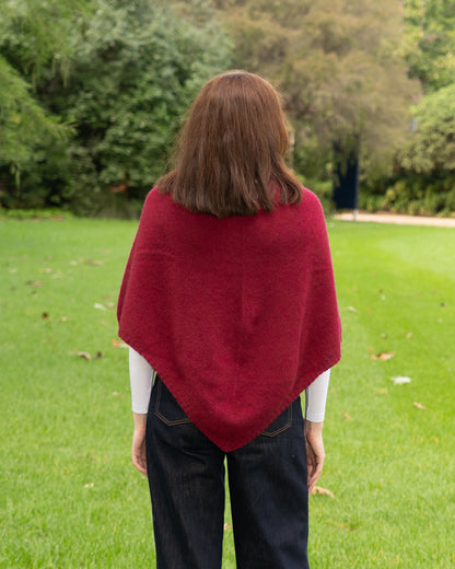 Poncho Possum Merino Classic Raspberry