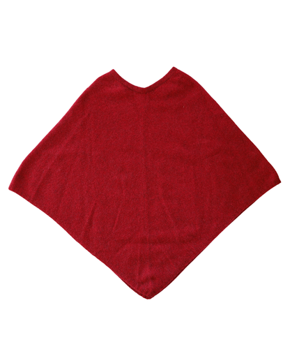 Poncho Possum Merino Classic Red