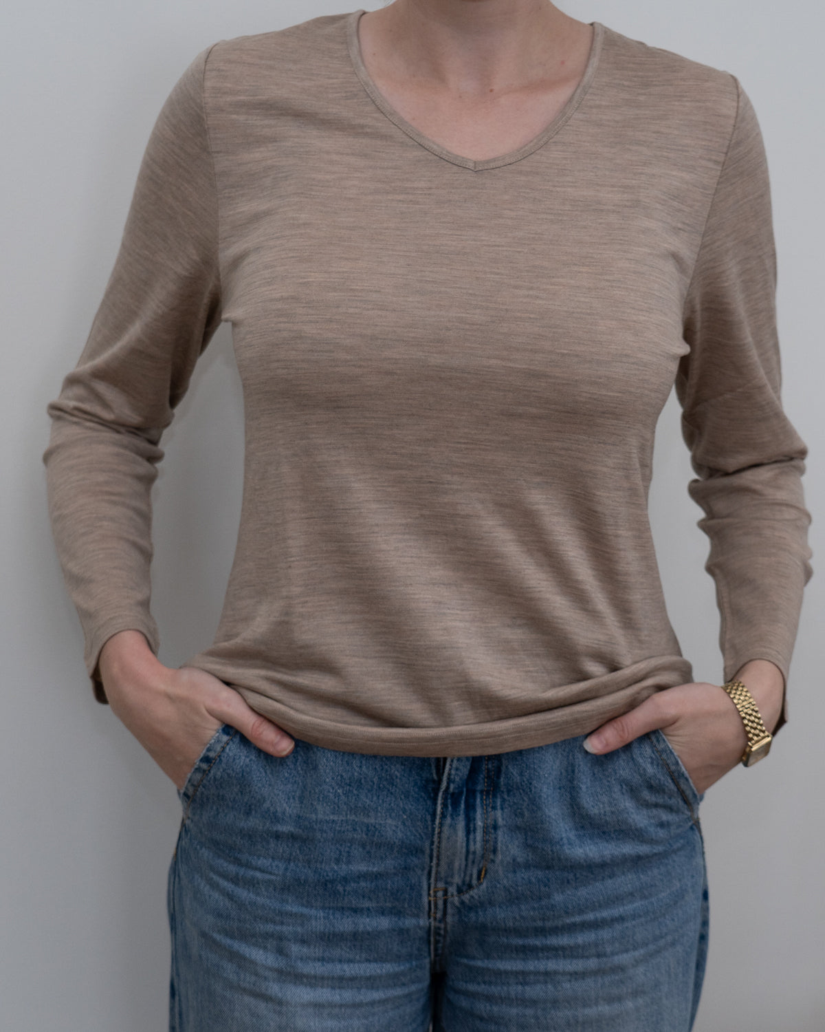 Women's Merino V-Neck Top