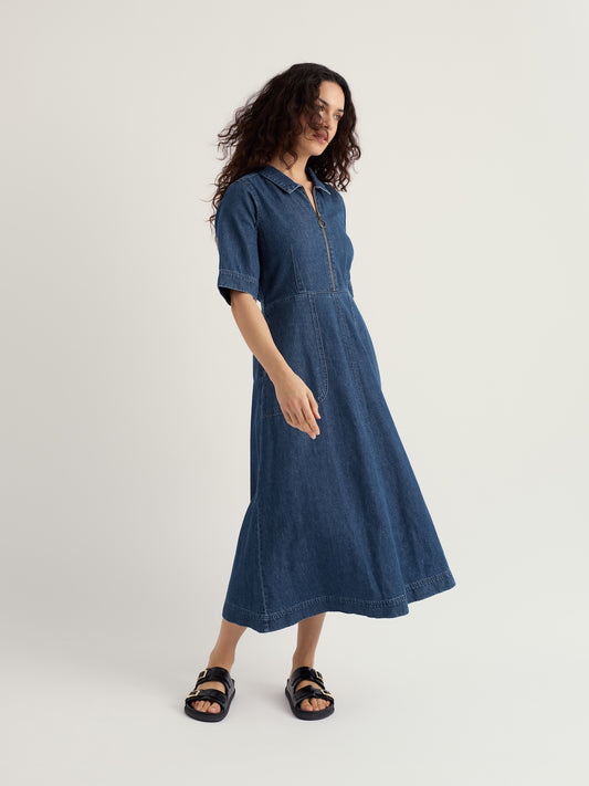 Gwenter Denim Midi Dress