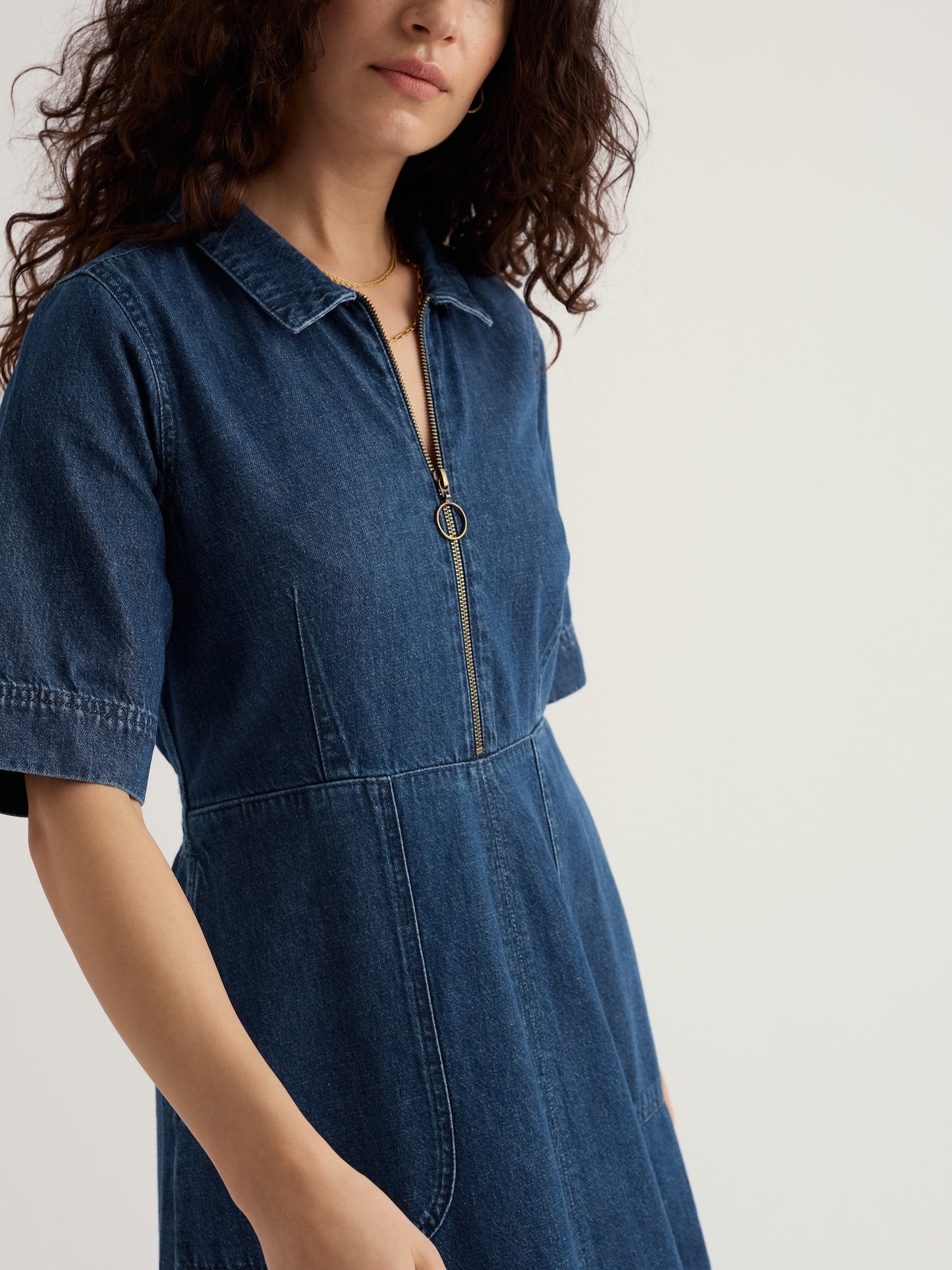 Gwenter Denim Midi Dress