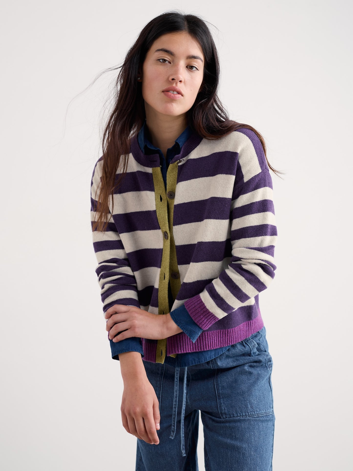 Pinwell Striped Cardigan