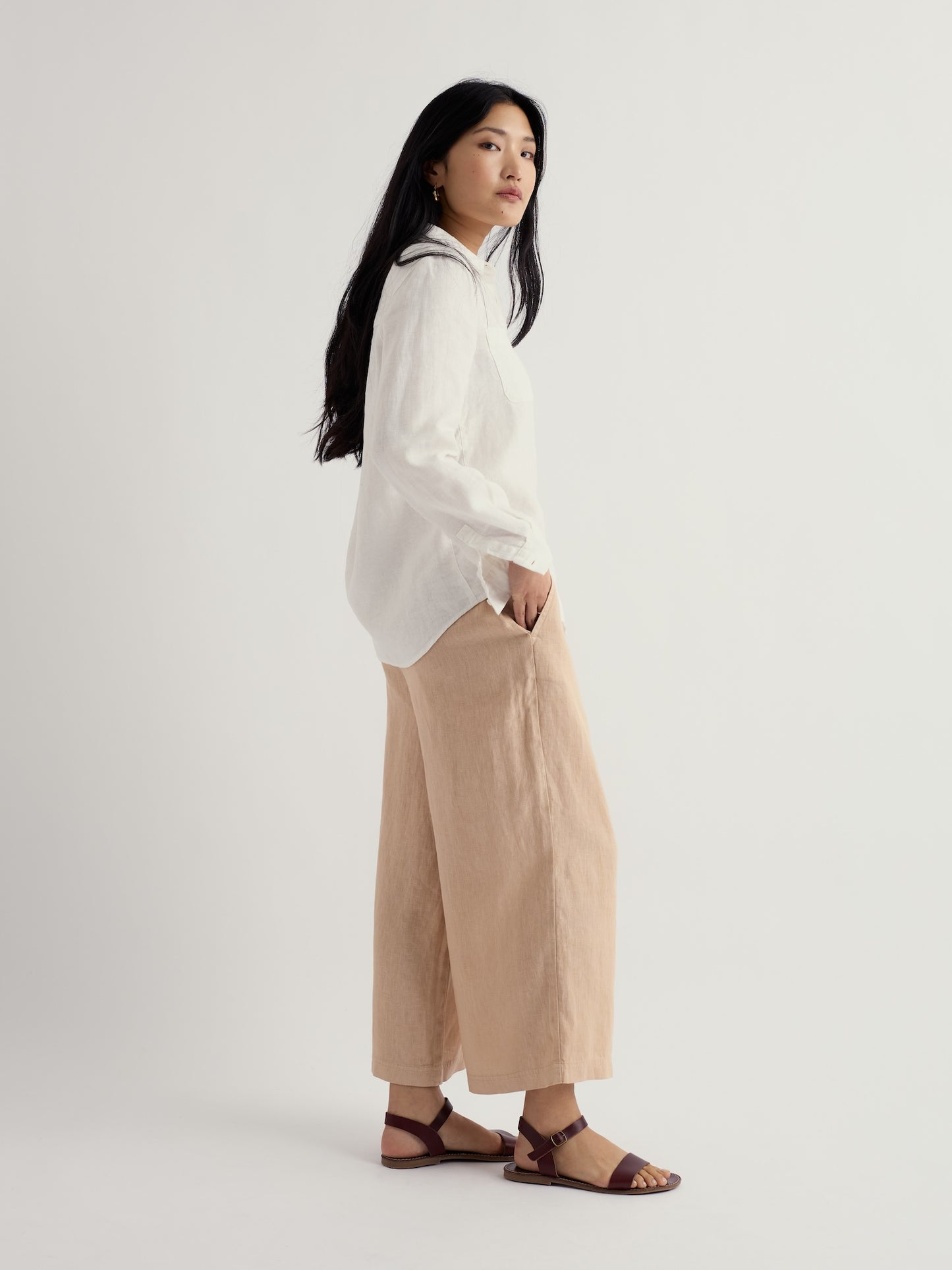 Merrivale Linen Cropped Pant