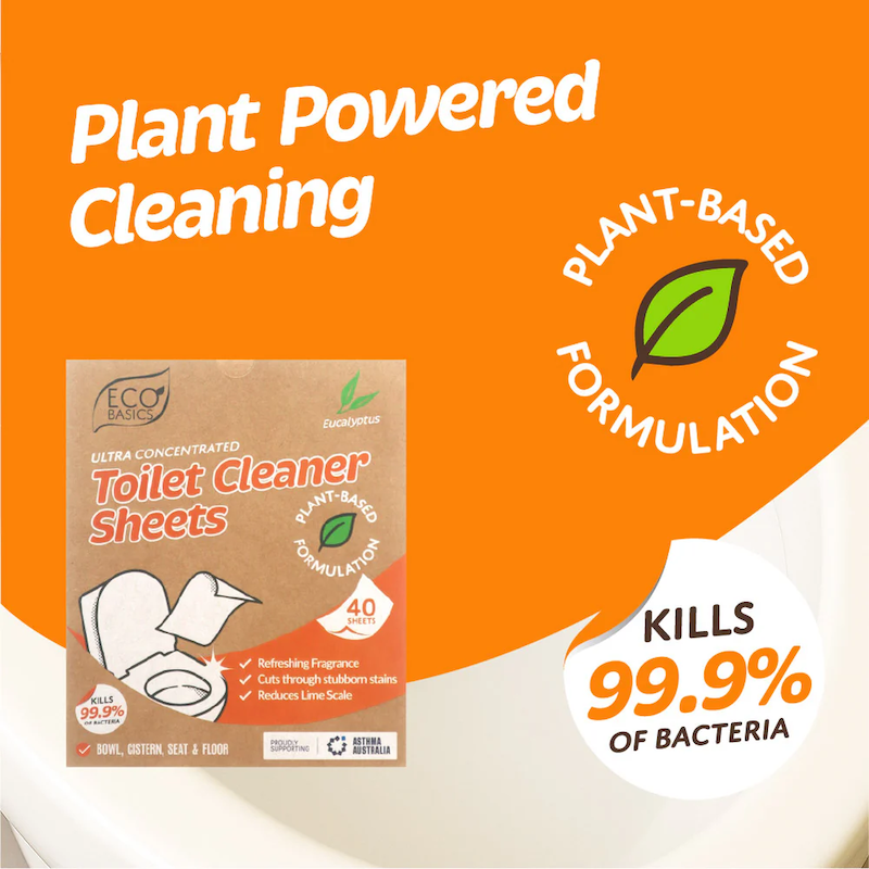 Toilet Cleaner Sheets Eucalyptus - 40 Pack