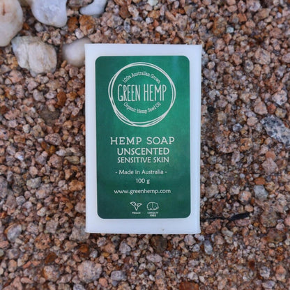 Hemp Soap Australian Made wellbeing Green Hemp Unscented 
