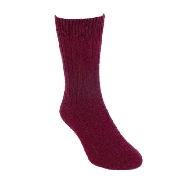 Socks Possum Merino Ribbed Socks Lothlorian Raspberry S 