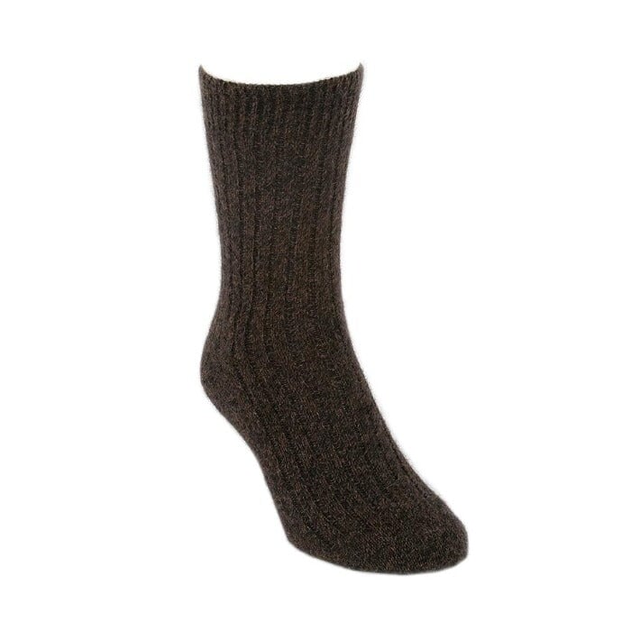 Socks Possum Merino Ribbed Socks Lothlorian Brown Marl S 