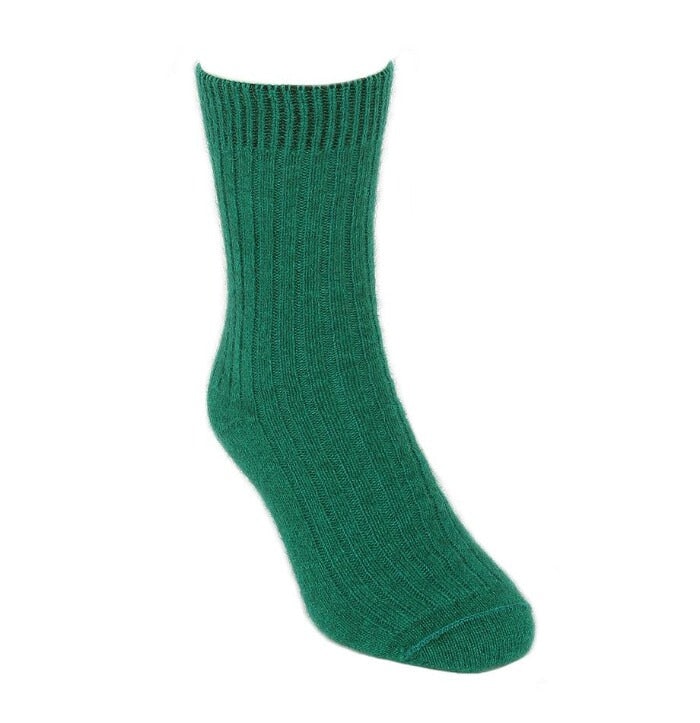 Socks Possum Merino Ribbed Socks Lothlorian Emerald M 