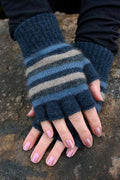 Glove Fingerless Possum Merino Striped Dm General Lothlorian 