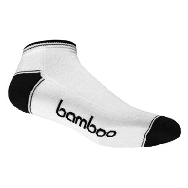 Bamboo Ped Socks Socks Bamboo Textiles White/Black M6-10 W8-11 