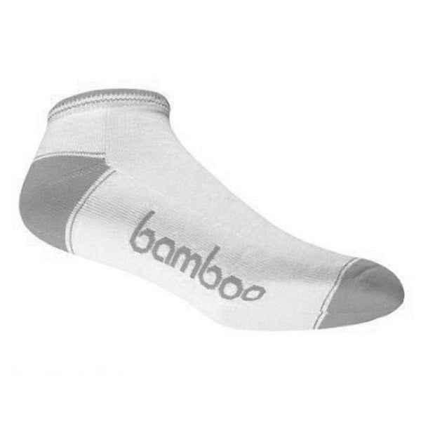 Bamboo Ped Socks Socks Bamboo Textiles White/Grey M4-6 W6-8 