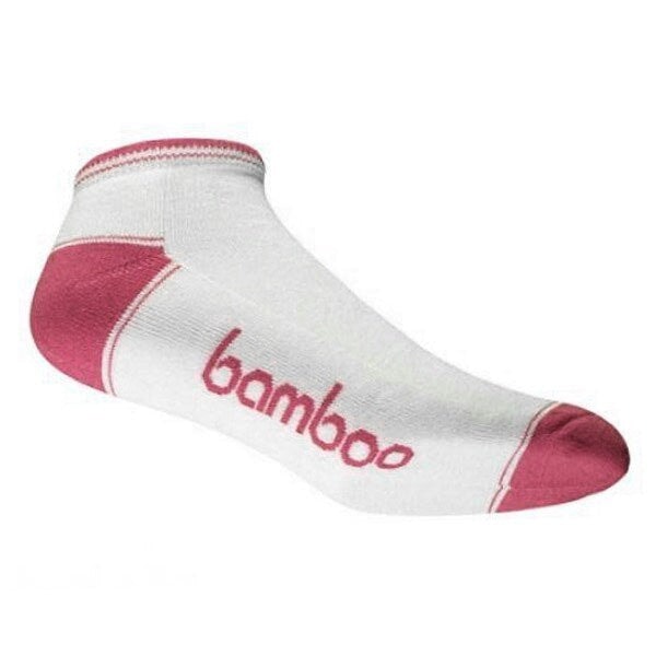 Bamboo Ped Socks Socks Bamboo Textiles White/Watermelon M6-10 W8-11 