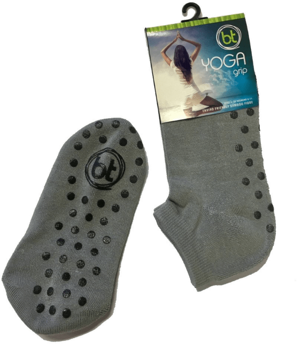 Non Slip Yoga Socks General Bamboo Textiles M4-6/W6-8 Grey 