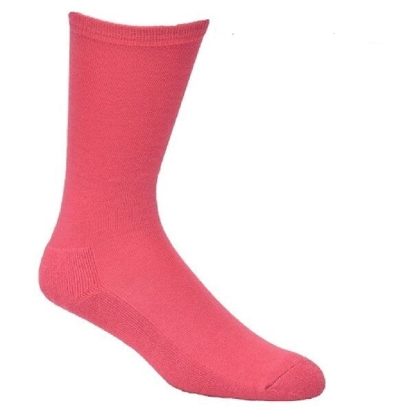 Image shows one watermelon pink bamboo business sock