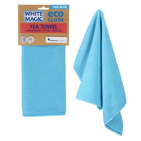 Tea Towel General White Magic Sea Blue 