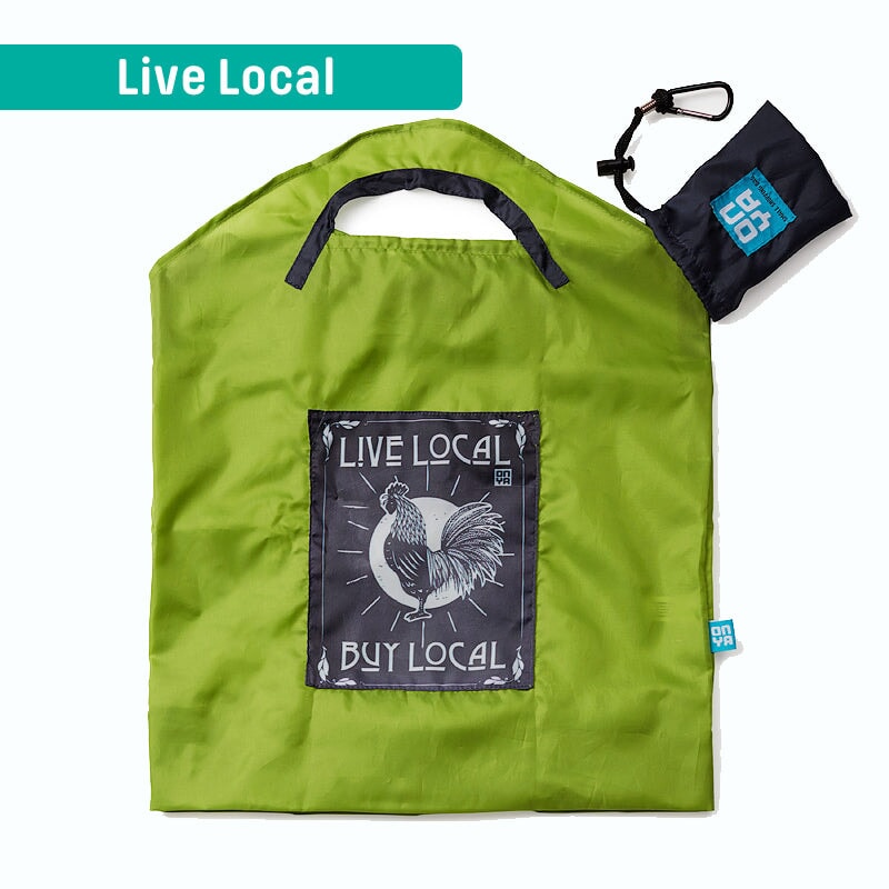 Shopping Bag Recycled Reusable - onya General onya 27Litre Apple Live Local 