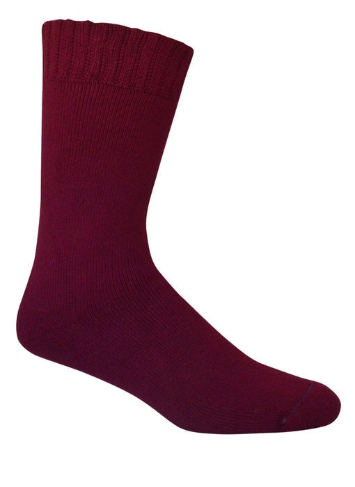 Socks Bamboo Extra Thick General Bamboo Textiles M4-6 W6-8 Maroon 