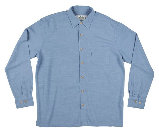 Shirt Men's Bamboo Long Sleeve New Blue General Kingston Grange XL 