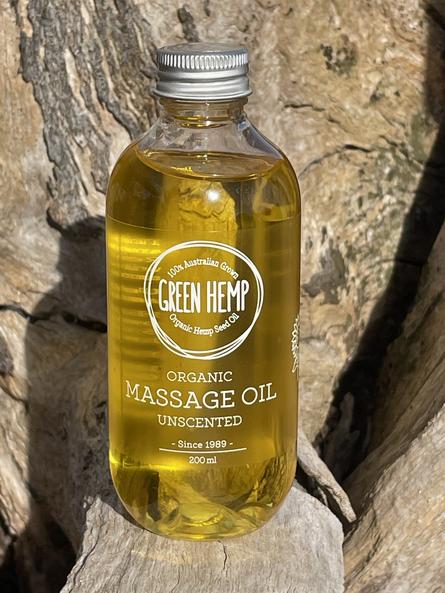 Hemp Massage Oil Unscented 200ml Health Green Hemp 200ml 