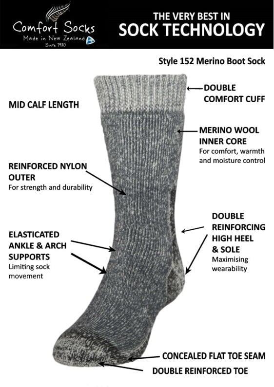 Socks Merino Wool Thick General Comfort Socks NZ 