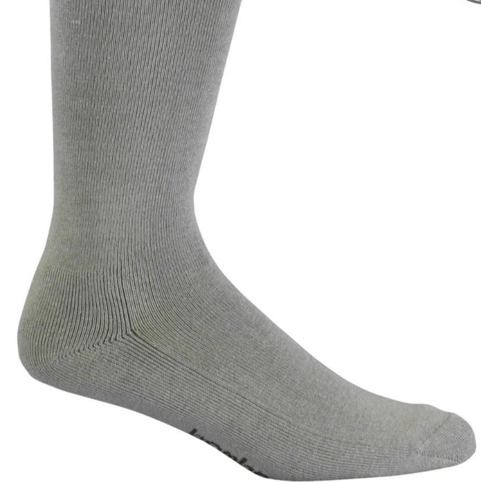 Image shows one dove grey bamboo business sock