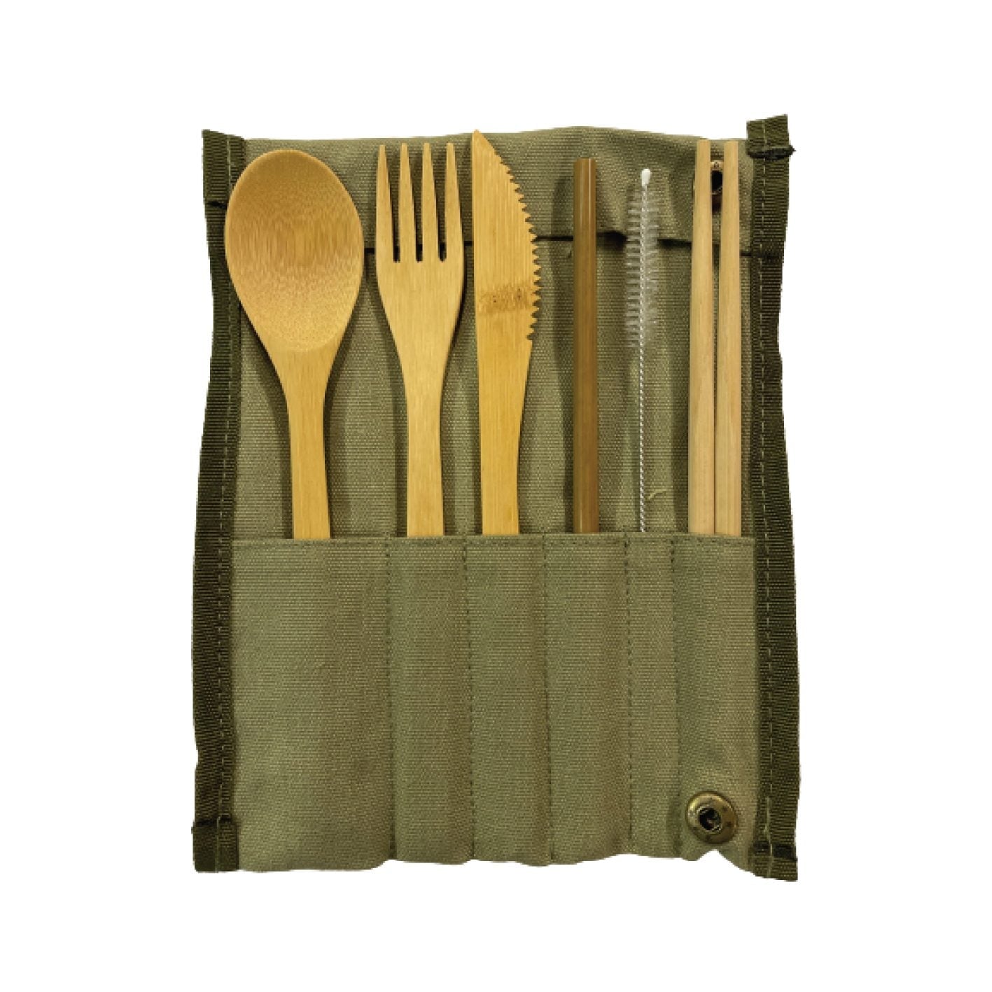 Cutlery Set Bamboo 7pc Pouch General Kuvings Australia Green 