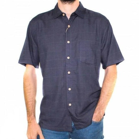 Shirt Bamboo Mens - Navy General Kingston Grange 